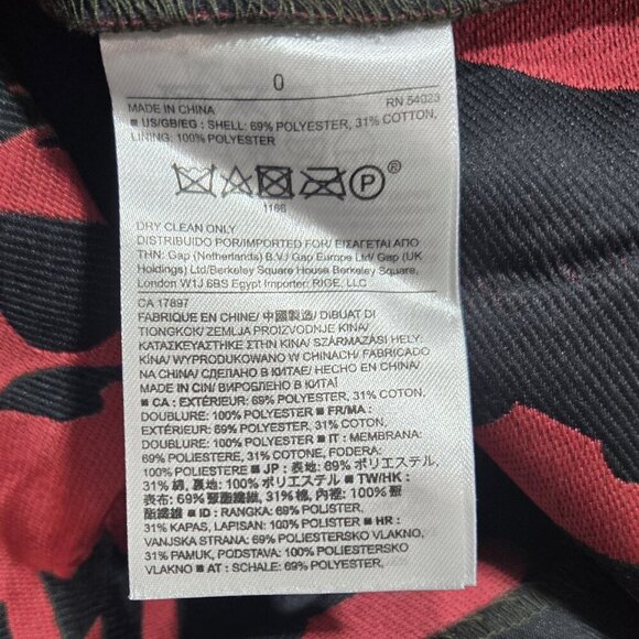 Banana Republic Olive and Coral Patterned Mini Dress - Picture 9 of 9